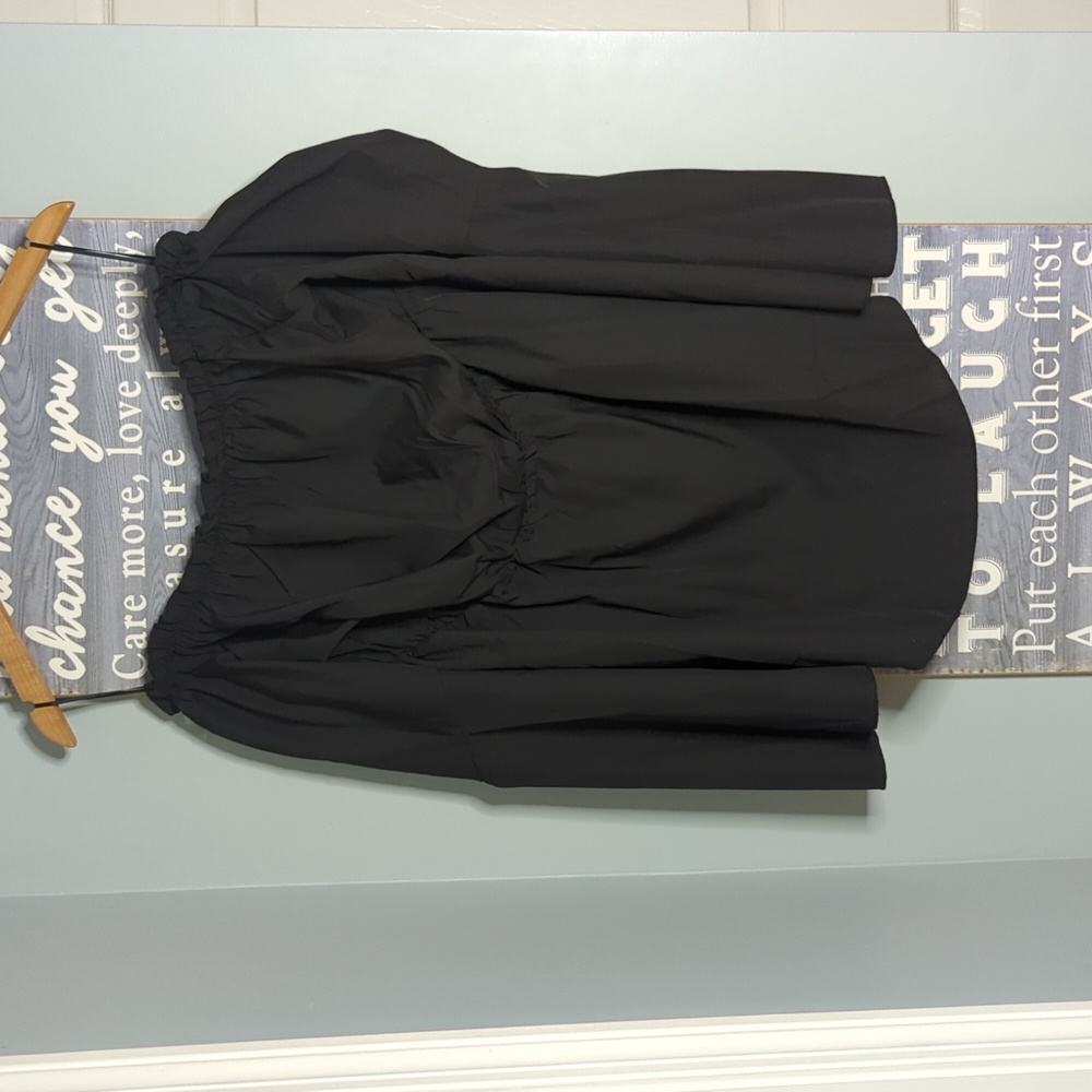 SHEIN Black Off-Shoulder Long Sleeve Top